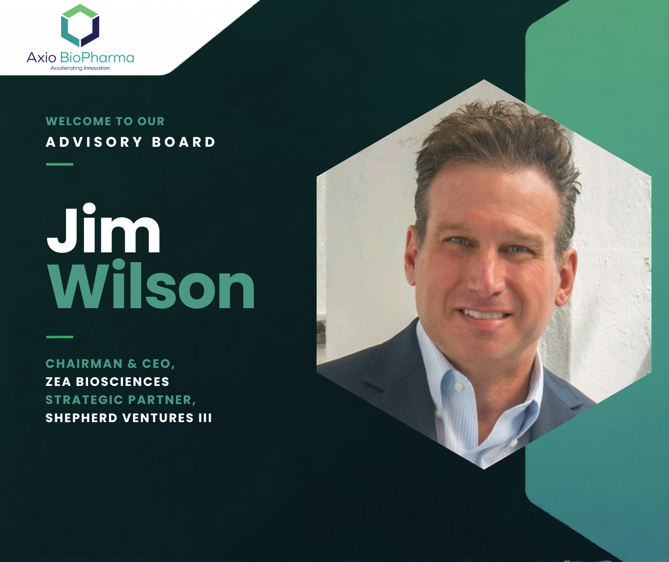 Axio BioPharma Appoints Jim Wilson to Advisory Board